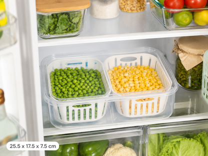 2 Compartments Food Container Leakproof Fresh-Keeping Storage Box